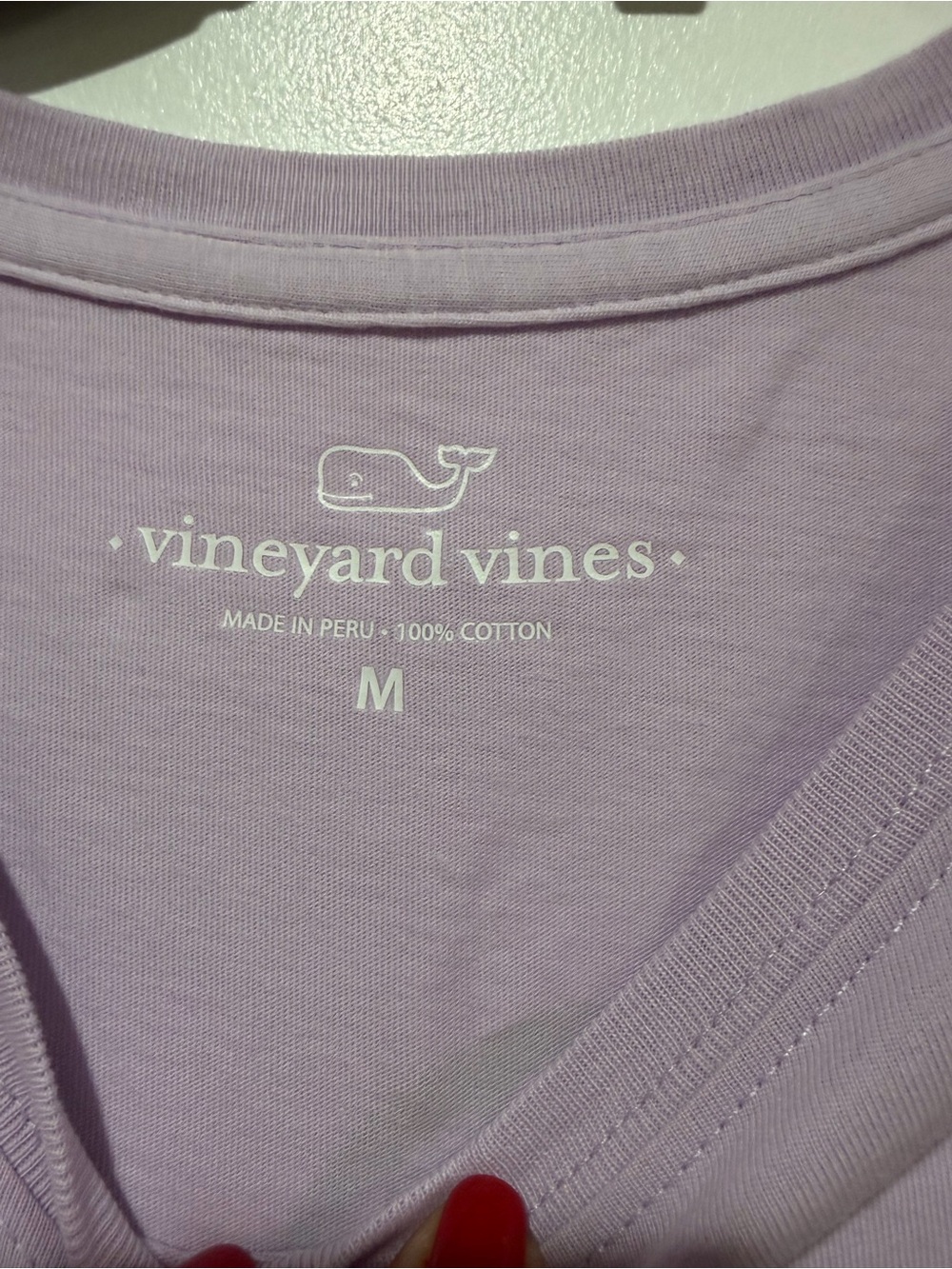 Vineyard Vines Lavender Crewneck Tee with Whale Print - Picture 3 of 5